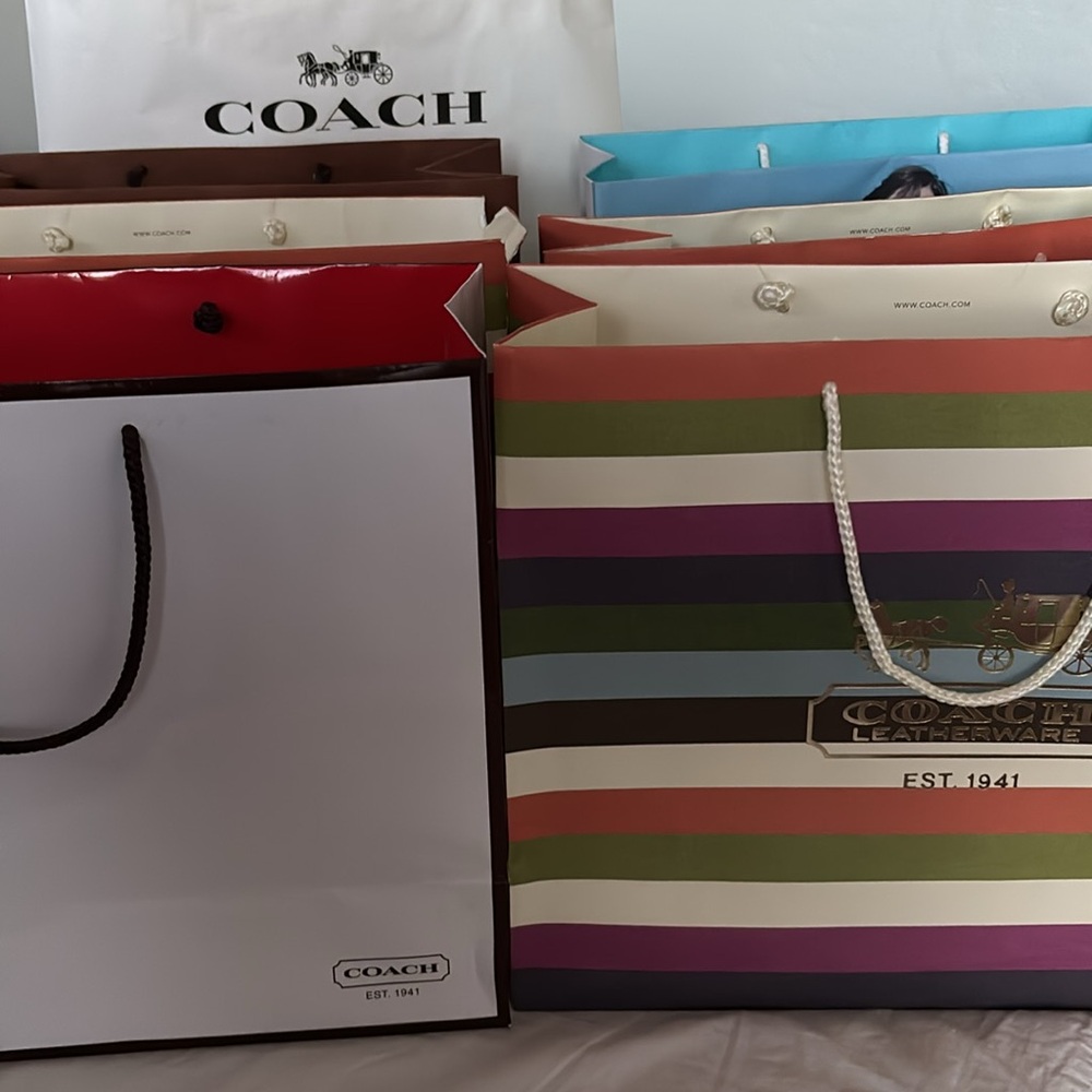 Large Y2k COACH Gift Bags Lot of 7 varieties